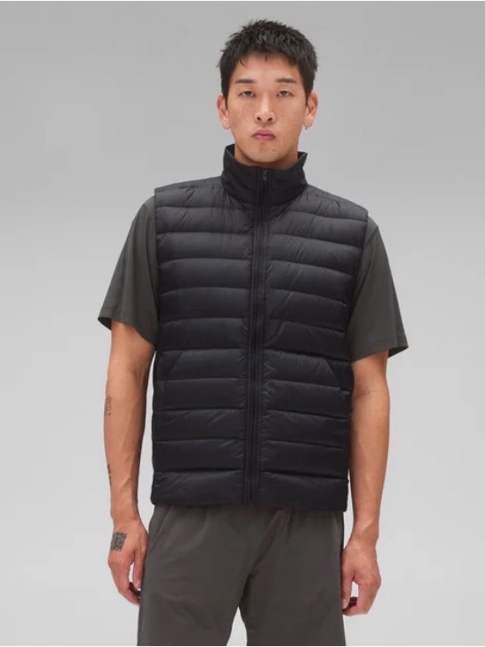 Reigning Champ Black Quilted Puffer Vest